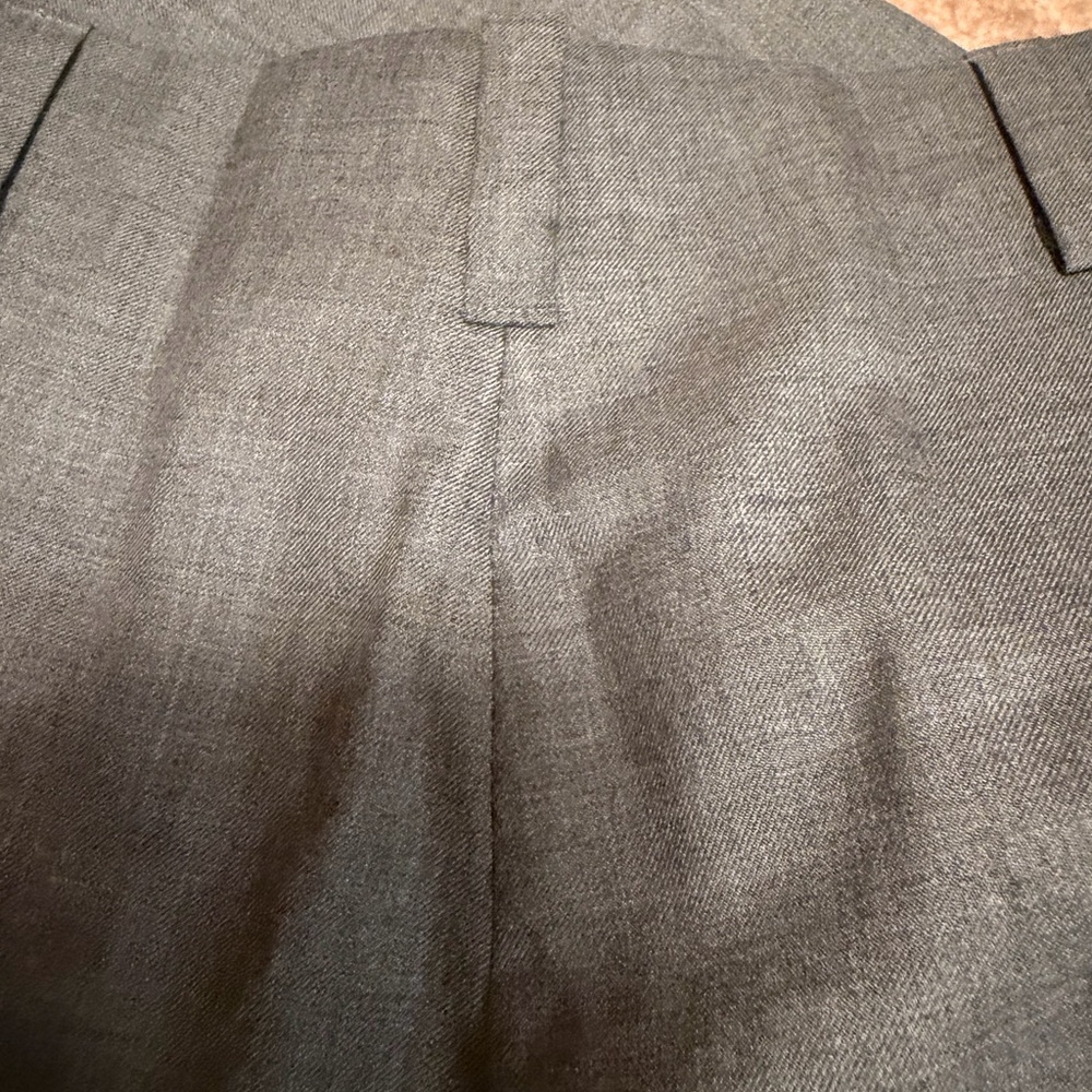 Oxxford Clothes Highest Quality Grey Flannel Wool Flat Front Dress Pants 36 X33 - Picture 12 of 12